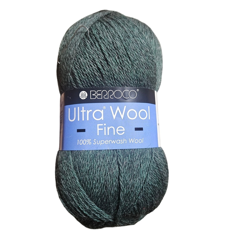 Berroco Ultra Wool Fine Yarn 100% Superwash Wool 100g 400yds Forest Green NWT